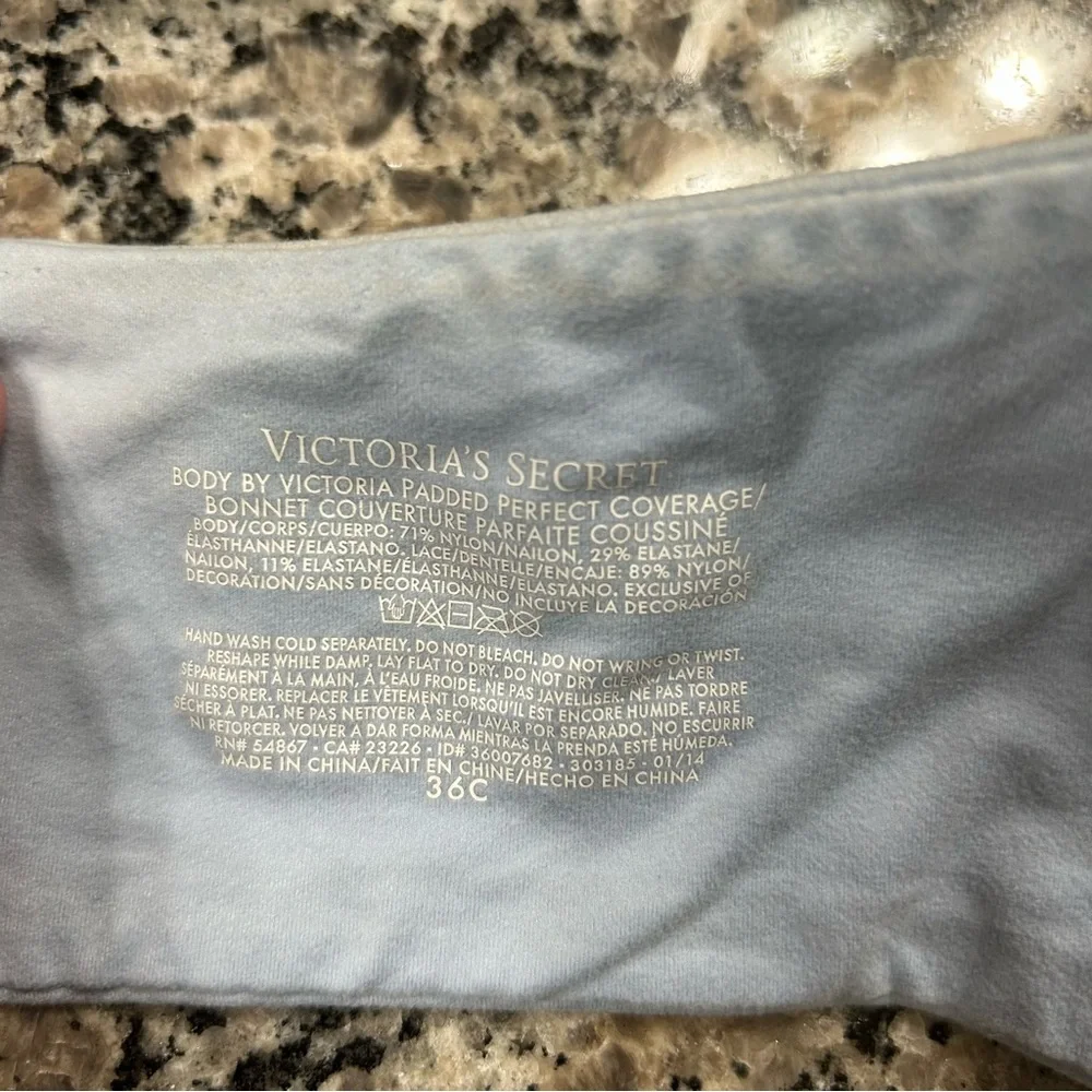 Victoria's Secret blue Padded Bra size 36C - Picture 2 of 9